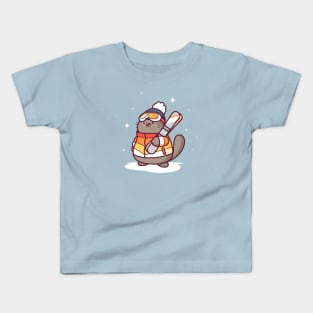 Ski Cat Kids T-Shirt